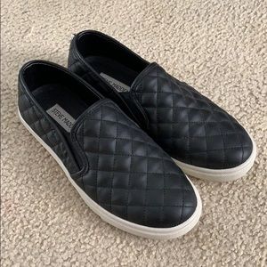 Steve Madden Black Slip On Shoes